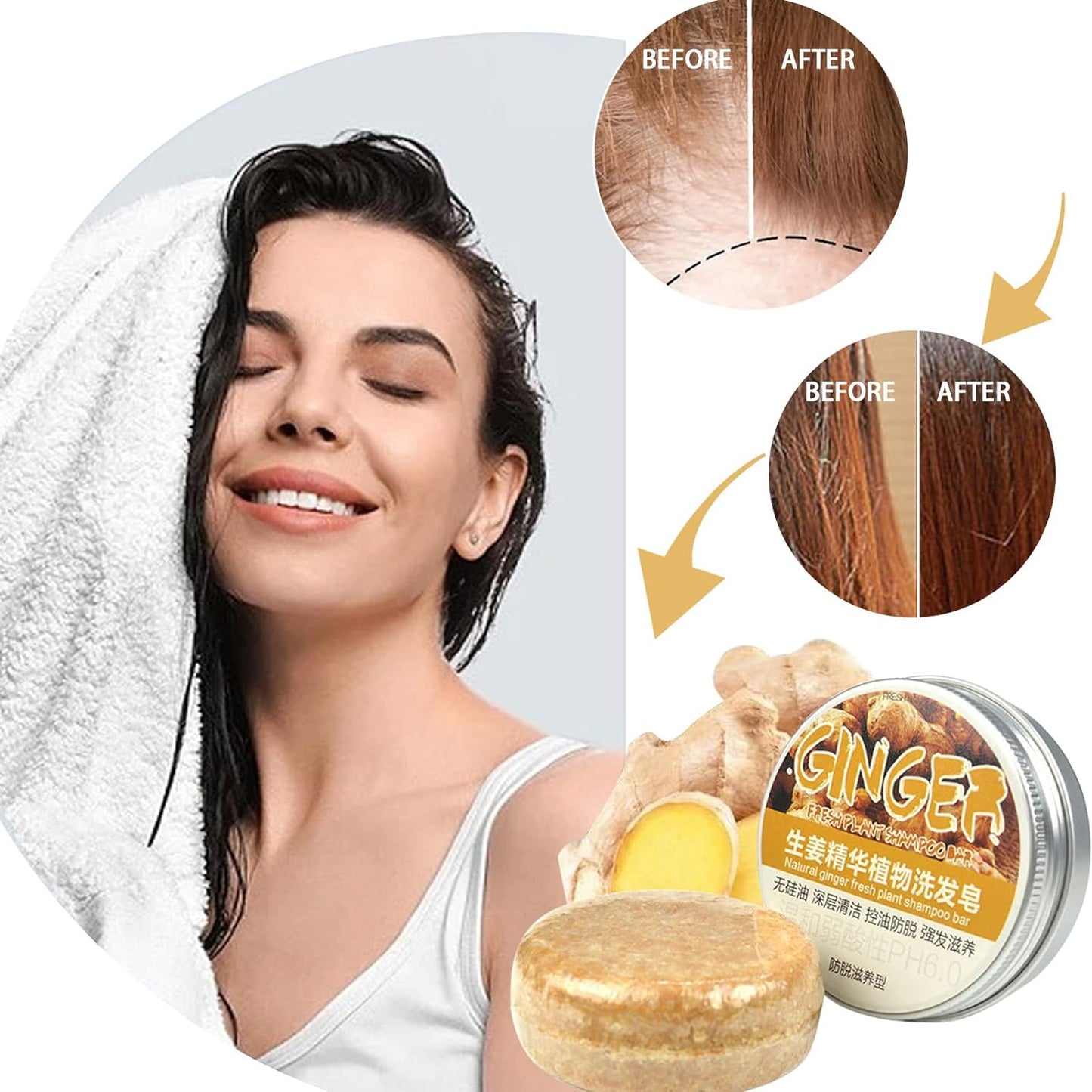 2 ULEI CU GHIMBIR+1 SAMPON GRATIS- PENTRU UN PĂR MAI SĂNĂTOS